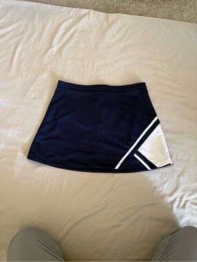 Navy and White Cheer Skirt